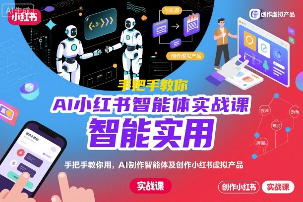 AI小红书智能体实战课，手把手教你用AI制作智能体及创作小红书虚拟产品，提效+内容商业化(更新)-副业宝典