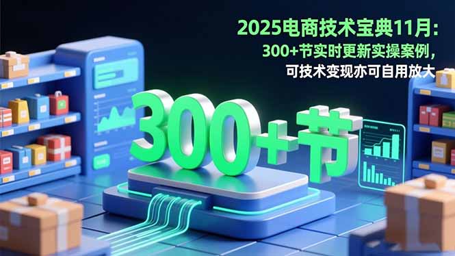 2025电商技术宝典11月：200+节实时更新实操案例，可技术变现亦可自用放大-副业宝典