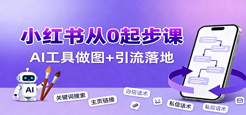 小红书引流从0起步，养号、内容发布、运营、AI工具做图，引流落地-副业宝典
