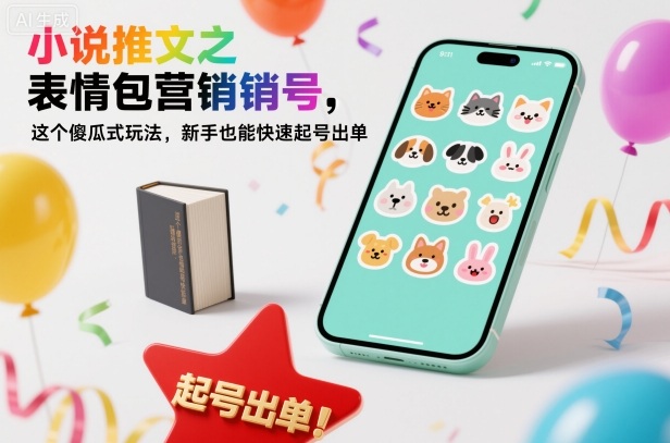 小说推文之表情包营销号，这个傻瓜式玩法，新手也能快速起号出单-副业宝典