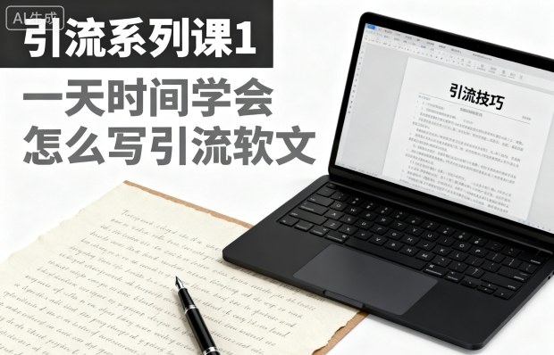 引流系列课1，一天时间学会怎么写引流软文-副业宝典