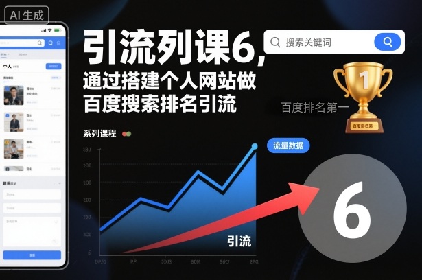 引流系列课6，通过搭建个人网站做百度搜索排名引流-副业宝典