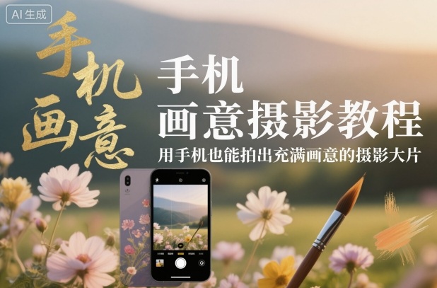 手机画意摄影教程，用手机也能拍出充满画意的摄影大片-副业宝典