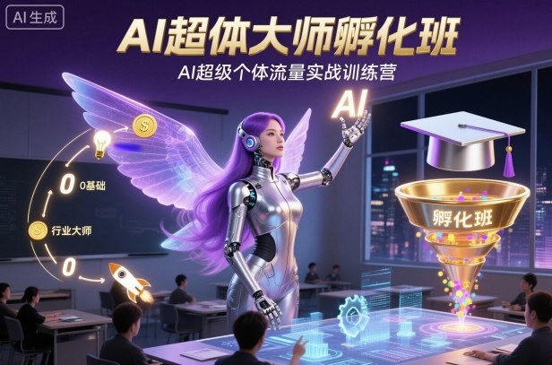 AI超体大师孵化班，AI超级个体流量实战训练营-副业宝典