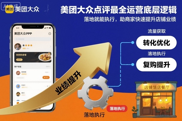 美团大众点评最全运营底层逻辑，落地就能执行，助商家快速提升店铺业绩-副业宝典