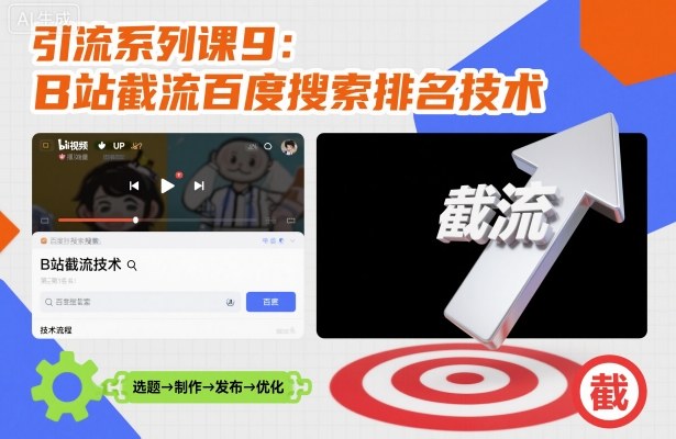 引流系列课9：B站截流百度搜索排名技术-副业宝典