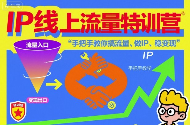 IP线上流量特训营，手把手教你搞流量、做IP、稳变现-副业宝典