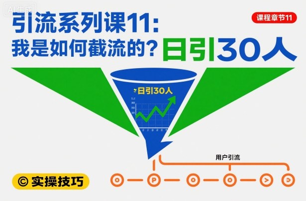 引流系列课11：我是如何截流的？日引30人【文档】-副业宝典