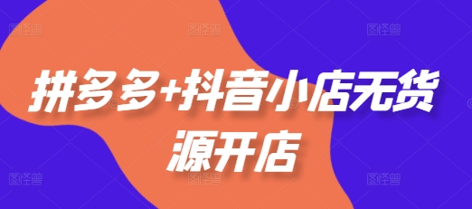 拼多多+抖音小店无货源开店，包括：选品、运营、基础、付费推广、爆款案例等(更新25年11月)-副业宝典