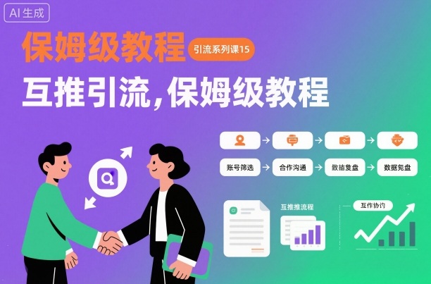 引流系列课15：互推引流，保姆级教程【文档】-副业宝典