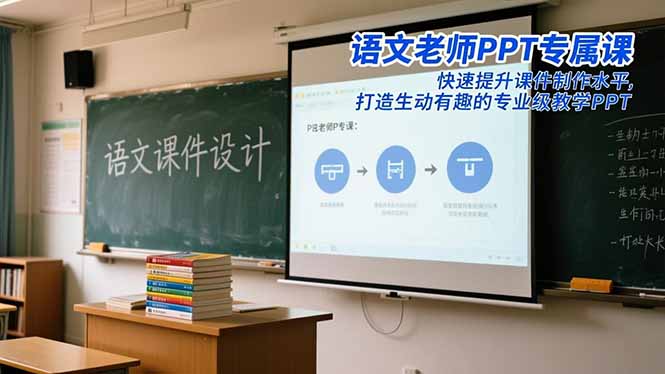 语文老师PPT专属课：快速提升课件制作水平，打造生动有趣的专业级教学PPT-副业宝典