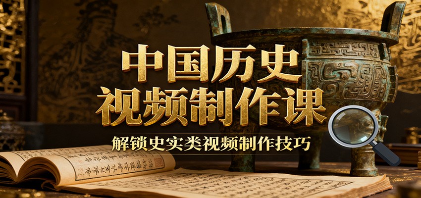 中国历史视频制作课：疆域地图集+参考文案+练习素材，解锁史实类视频制作技巧-副业宝典