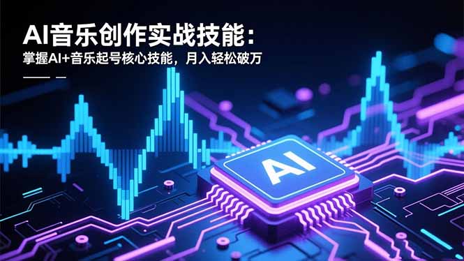 AI音乐创作实战技能：掌握AI+音乐起号核心技能，月入轻松破万-副业宝典