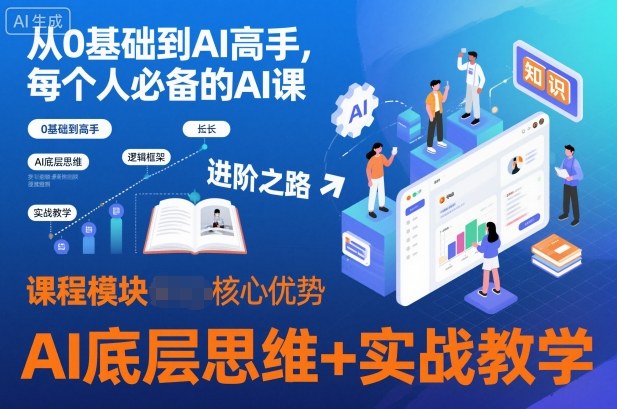 从0基础到AI高手，每个人必备的AI课，AI底层思维+实战教学-副业宝典