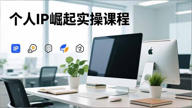 个人IP崛起实操课程，IP思维塑造+赛道精准调研+账号高变现搭建+内容创作-副业宝典