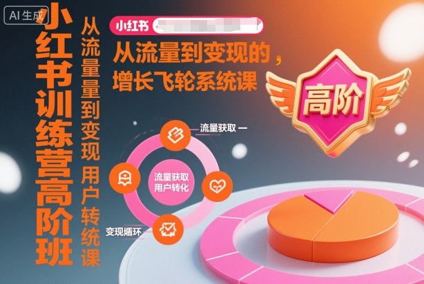 小红书训练营高阶班，从流量到变现的增长飞轮系统课-副业宝典