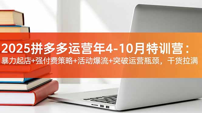 2025拼多多运营年4-10月特训营：暴力起店+强付费策略+活动爆流+突破运营瓶颈，干货拉满-副业宝典