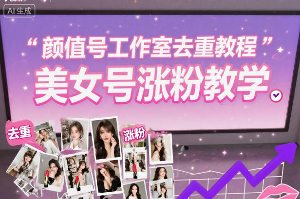 颜值号工作室去重教程，美女号涨粉教学-副业宝典