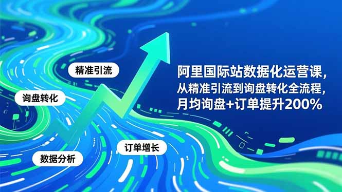 阿里国际站数据化运营课-11月，从精准引流到询盘转化全流程，月均询盘+订单提升200%-副业宝典