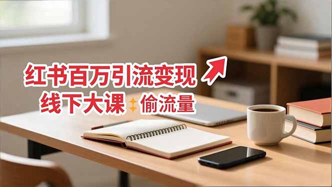 小红书百万引流变现-11月线下大课：分享从0到百万引流路径，手把手教偷流量、拿结果-副业宝典