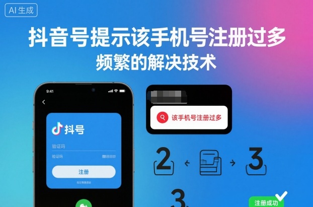 抖音号提示该手机号注册过多，频繁的解决技术-副业宝典