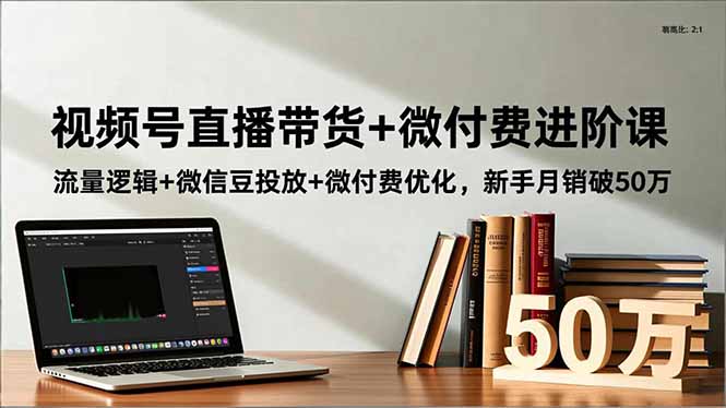 视频号直播带货+微付费进阶课：流量逻辑+微信豆投放+微付费优化，新手月销破50万-副业宝典
