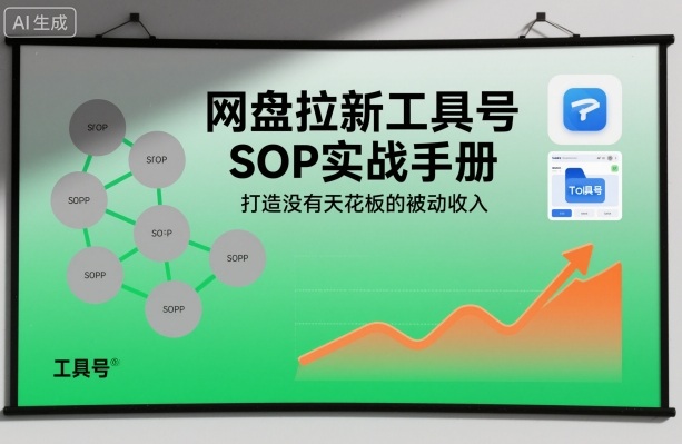 网盘拉新工具号SOP实战手册，打造没有天花板的被动收入-副业宝典