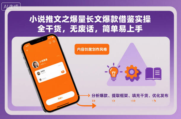 小说推文之爆量长文爆款借鉴实操，全干货，无废话，简单易上手-副业宝典