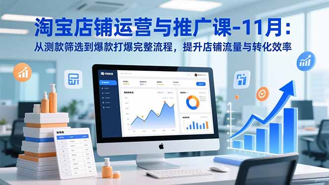 淘宝店铺运营与推广课-11月：从测款筛选到爆款打爆完整流程，提升店铺流量与转化效率-副业宝典