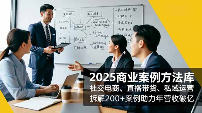 2025商业案例方法库，社交电商、直播带货、私域运营，拆解200+案例助力年营收破亿-副业宝典