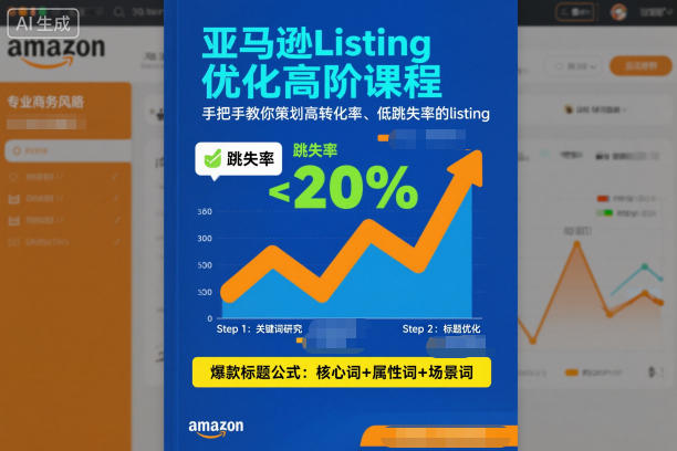亚马逊Listing优化高阶课程，手把手教你策划高转化率、低跳失率的listing-副业宝典