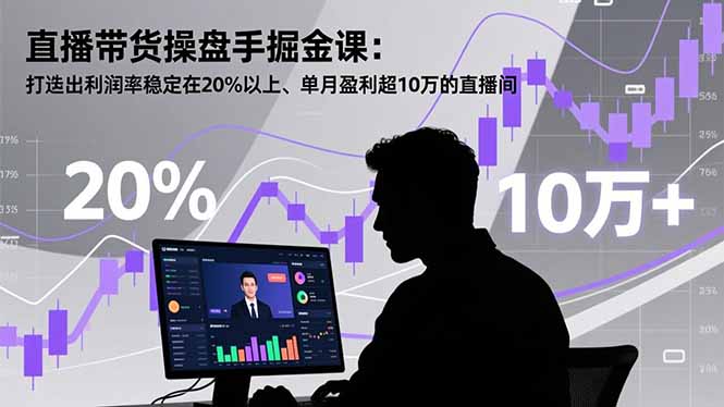 直播带货操盘手掘金课：打造出利润率稳定在20%以上、单月盈利超10万的直播间-副业宝典
