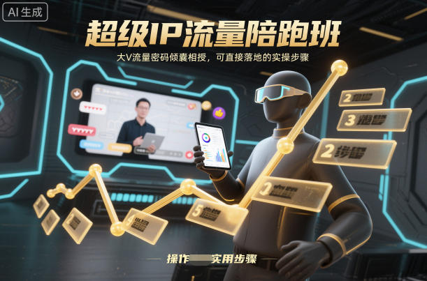 超级IP流量陪跑班，大V流量密码倾囊相授，可直接落地的实操步骤-副业宝典