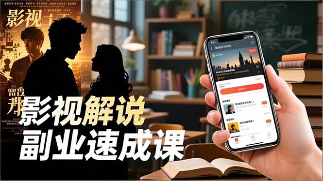 Tk影视解说副业速成课，软件安装、全流程实操、爆款预设，新手两周变现-副业宝典