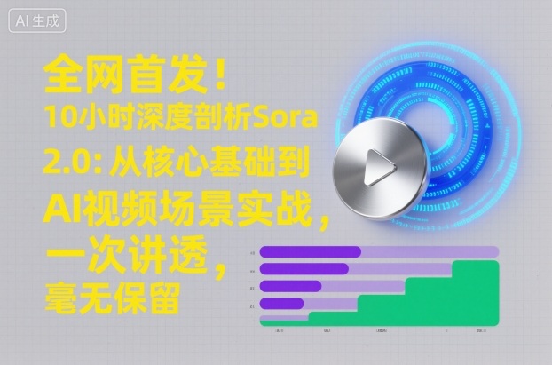 全网首发！10小时深度剖析Sora 2.0：从核心基础到AI视频场景实战，一次讲透，毫无保留-副业宝典