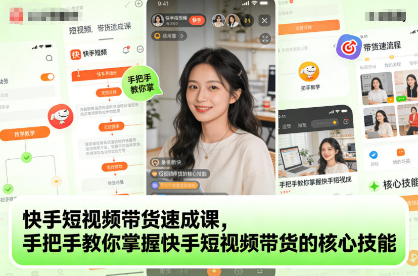 快手短视频带货速成课，手把手教你掌握快手短视频带货的核心技能-副业宝典