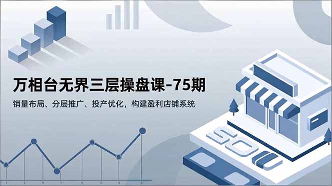 万相台无界三层操盘课-75期，销量布局、分层推广、投产优化，构建盈利店铺系统-副业宝典