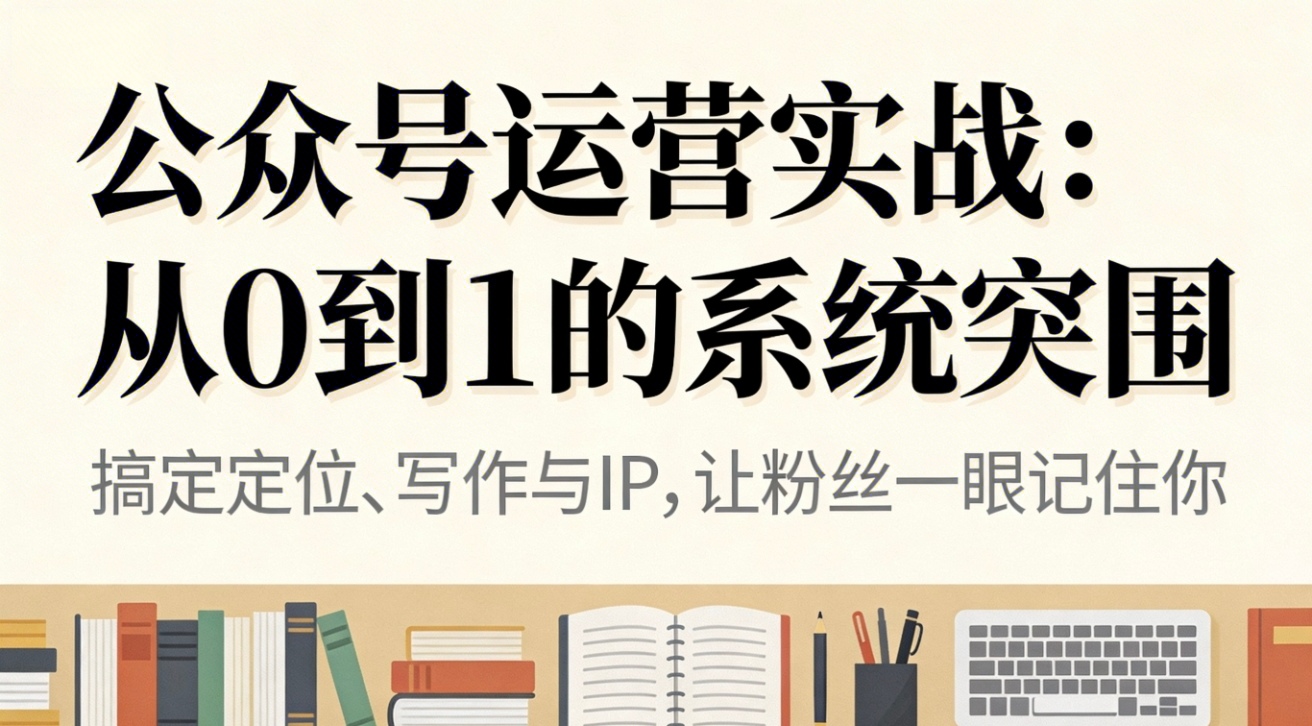 公众号运营实战：从0到1的系统突围-副业宝典