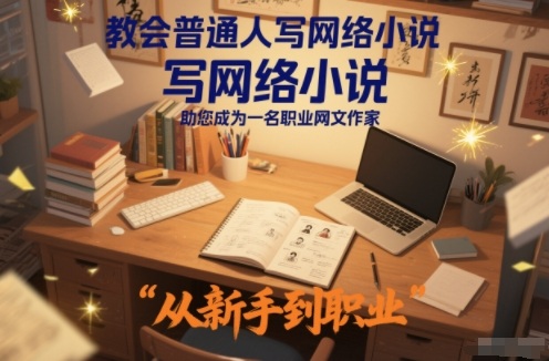 教会普通人写网络小说，助您成为一名职业网文作家-副业宝典