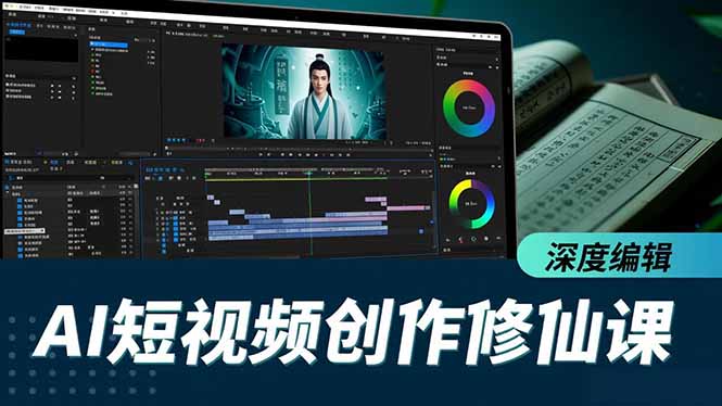 AI短视频创作修仙课，从炼气到金仙、爆款复刻、深度编辑，掌握全栈AI能力-副业宝典