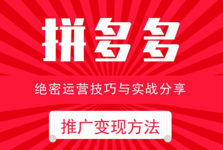电商运营之拼多多推广变现方法-副业宝典