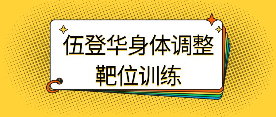 伍登华身体调整靶位训练-副业宝典