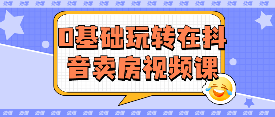 0基础玩转在抖音卖房视频课-副业宝典