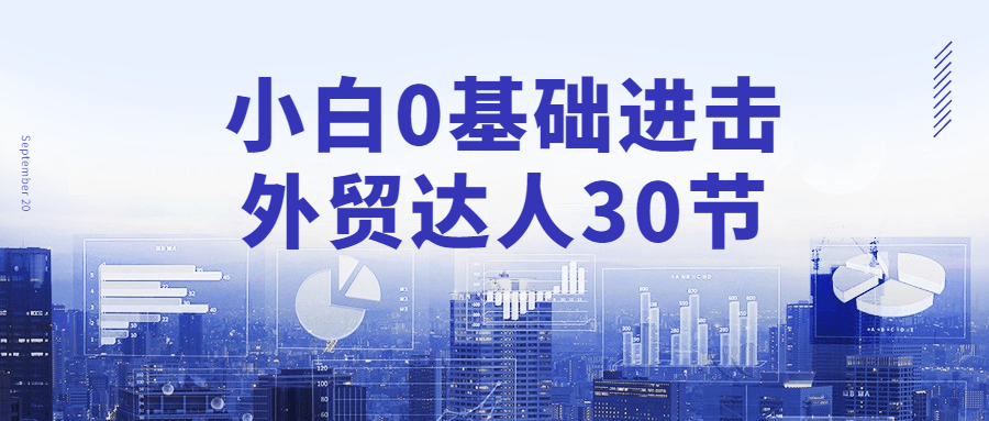 小白0基础进击外贸达人30节-副业宝典