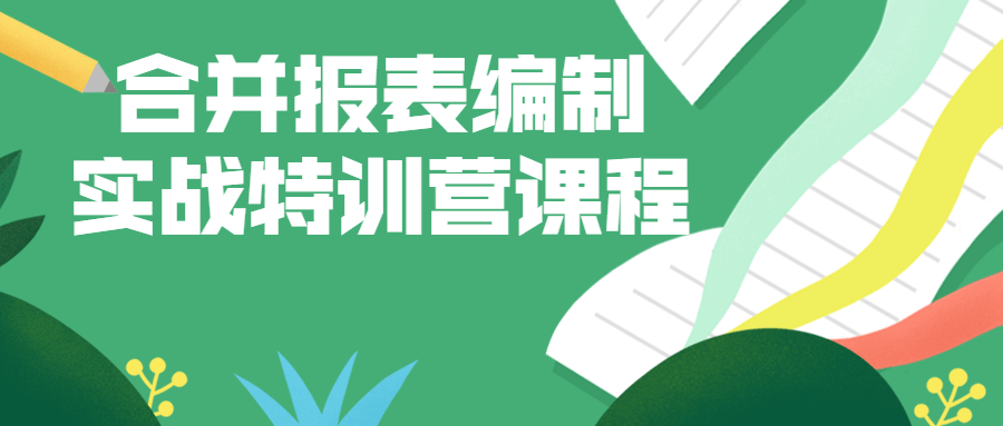合并报表编制实战特训营课程-副业宝典