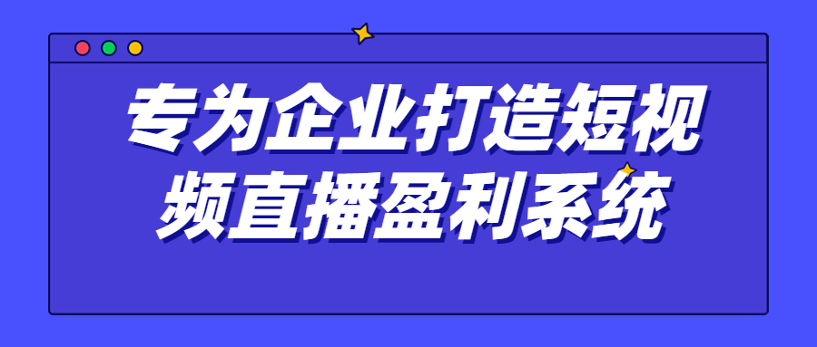 专为企业打造短视频直播盈利系统-副业宝典