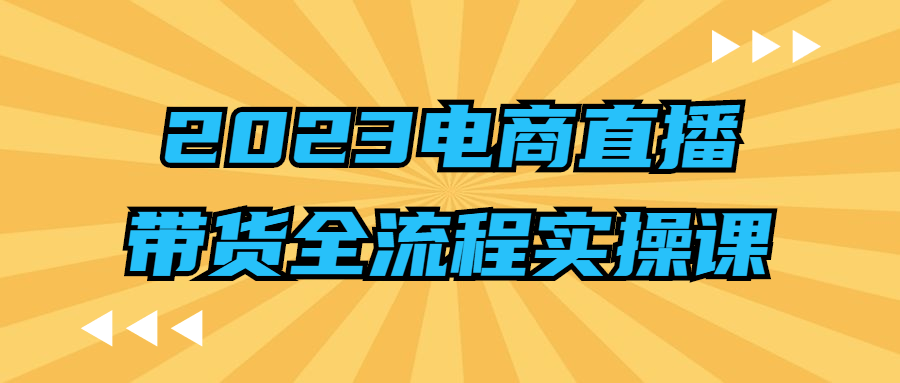 2023电商直播带货全流程实操课-副业宝典