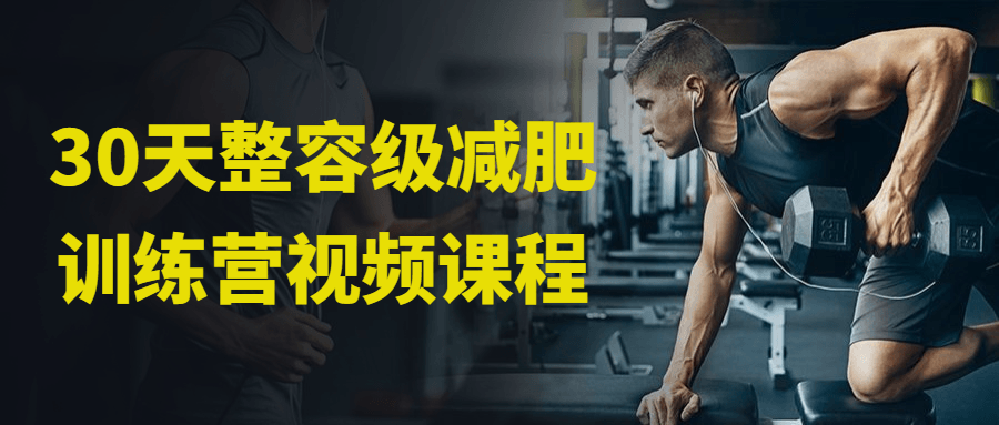 30天整容级减肥训练营视频课程-副业宝典