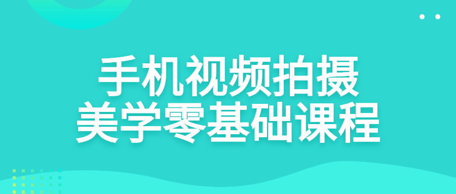 手机视频拍摄美学零基础课程-副业宝典