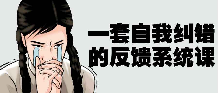 一套自我纠错的反馈系统课-副业宝典